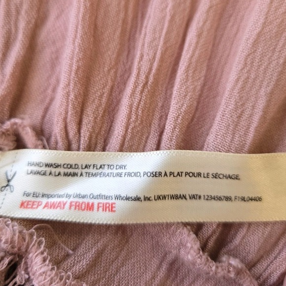 Free People Adella Cami Pink Mauve Boho Crochet Lace Top Strappy Blouse Size S - Picture 7 of 10